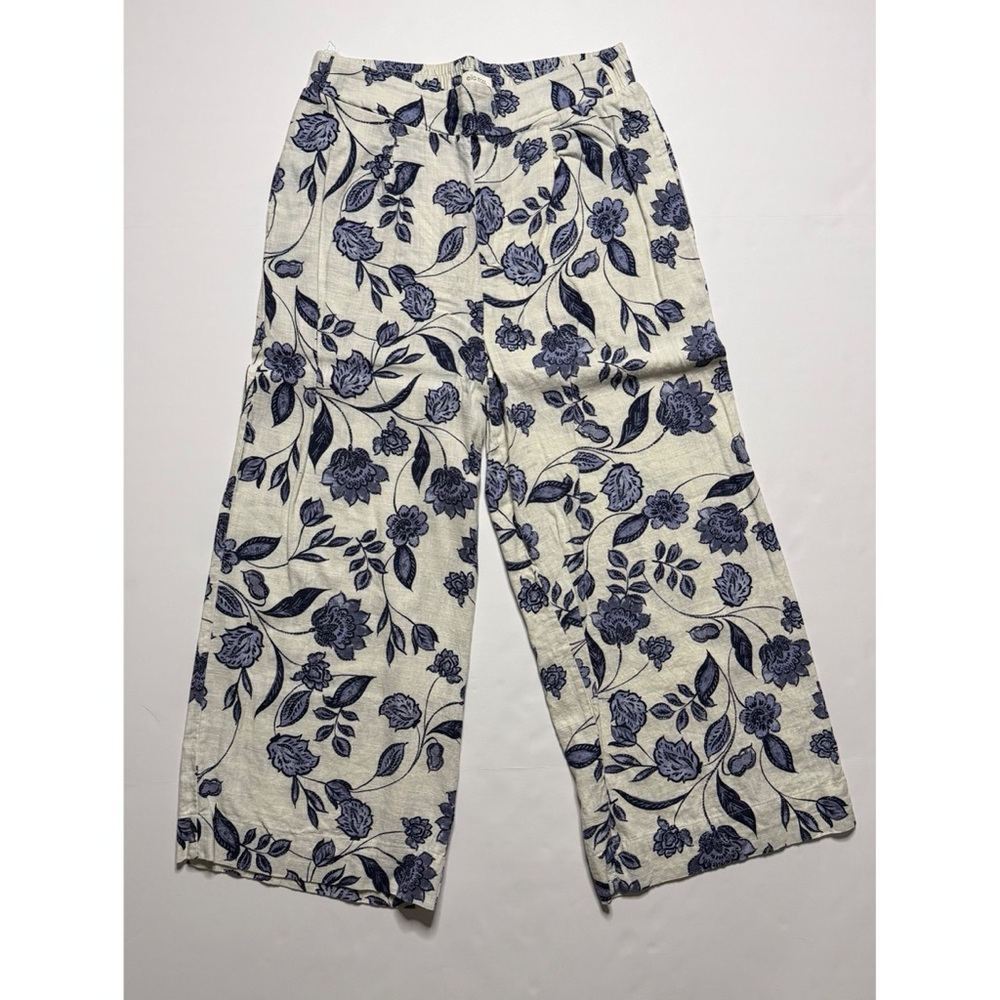 Ella Moss Navy Floral Print Pants Size M